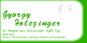 gyorgy holczinger business card